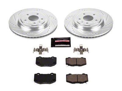 PowerStop Z23 Evolution Sport Brake Rotor and Pad Kit; Rear (14-19 Corvette C7 Stingray w/ J55 Brake Package)