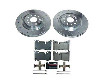 PowerStop Z23 Evolution Sport Brake Rotor and Pad Kit; Rear (20-24 Corvette C8 Stingray w/o Z51 Brake Package)