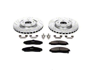 PowerStop Z23 Evolution Sport Brake Rotor and Pad Kit; Front (05-13 Corvette C6 Base w/ Standard Brake Package)