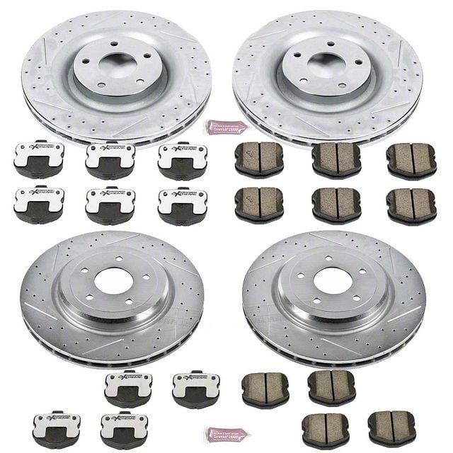 PowerStop Front Z23 Evolution Sport Carbon-Fiber Ceramic Brake Pad And Drilled & Slotted Rotor Kit Fits: CHEVROLET Select Models K8526 - View #3
