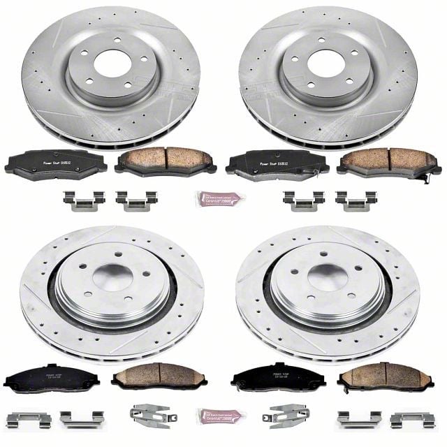 PowerStop Corvette Z23 Evolution Sport Brake Rotor and Pad Kit; Front and Rear K4400 (0509