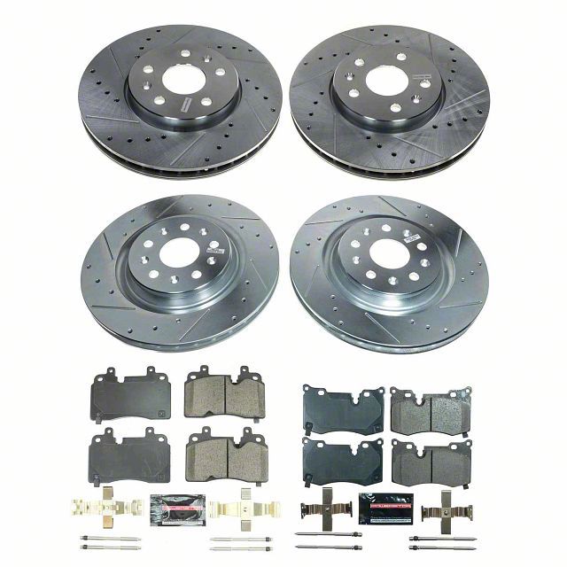 PowerStop Corvette Z23 Evolution Sport Brake Rotor and Pad Kit; Front