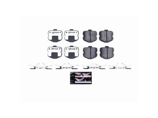 PowerStop Z26 Street Performance Carbon-Fiber Ceramic Brake Pads; Rear Pair (06-13 Corvette C6 427, Grand Sport, Z06 w/o Z07 Brake Package)