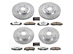 PowerStop Z26 Street Warrior Brake Rotor and Pad Kit; Front and Rear (97-04 Corvette C5)