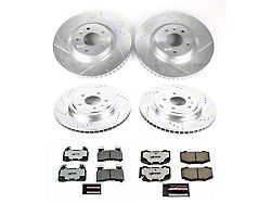 PowerStop Z26 Street Warrior Brake Rotor and Pad Kit; Front and Rear (14-19 Corvette C7 Stingray w/ J55 Brake Package)