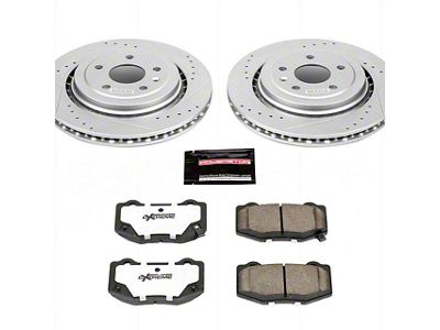 PowerStop Z26 Street Warrior Brake Rotor and Pad Kit; Rear (14-19 Corvette C7 Stingray w/ Standard JL9 Brake Package)