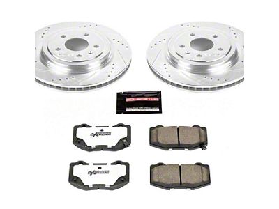 PowerStop Z26 Street Warrior Brake Rotor and Pad Kit; Rear (14-19 Corvette C7 Stingray w/ J55 Brake Package)