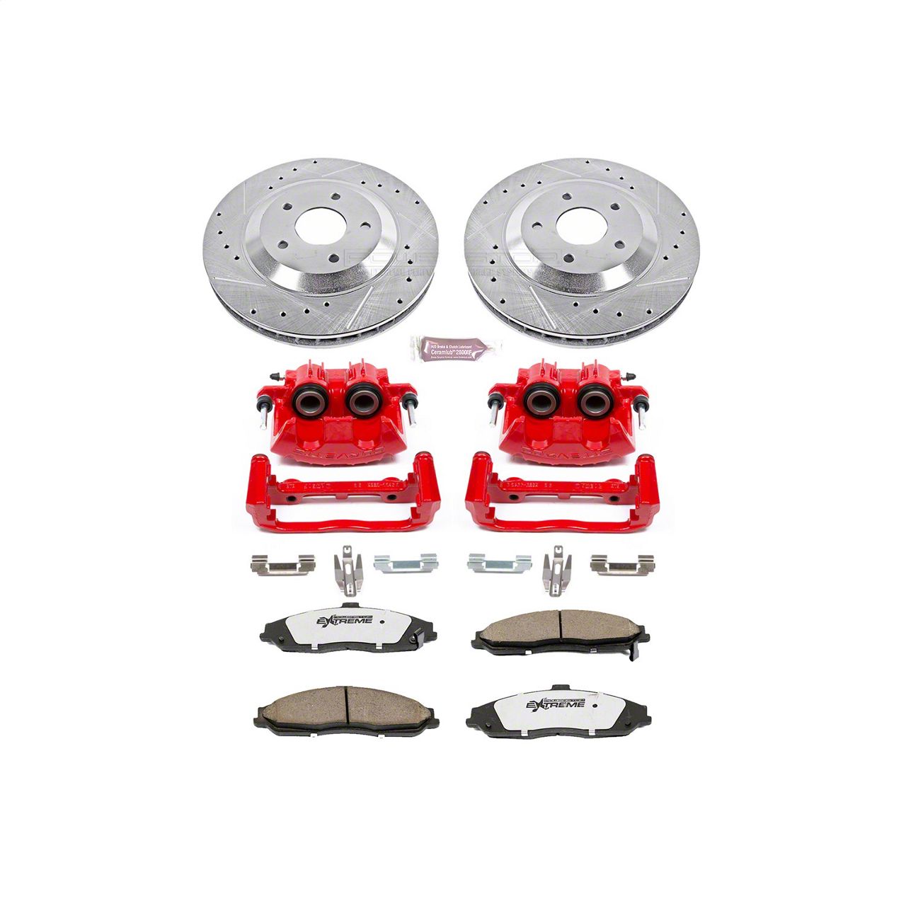 PowerStop Corvette Z26 Street Warrior Brake Rotor, Pad and Caliper Kit