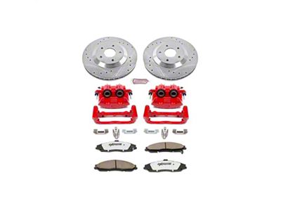 PowerStop Z26 Street Warrior Brake Rotor, Pad and Caliper Kit; Front (97-04 Corvette C5 w/ Corvette Logo On Calipers)