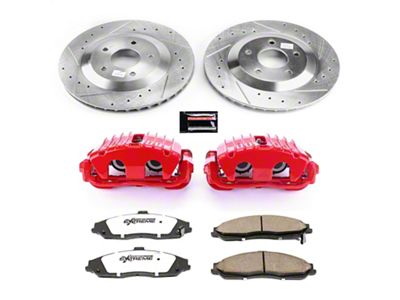 PowerStop Z26 Street Warrior Brake Rotor, Pad and Caliper Kit; Front (97-04 Corvette C5 w/o Corvette Logo On Calipers)