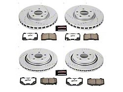 PowerStop Z26 Street Warrior Brake Rotor and Pad Kit; Front and Rear (14-16 Corvette C7 Stingray w/ Standard JL9 Brake Package)
