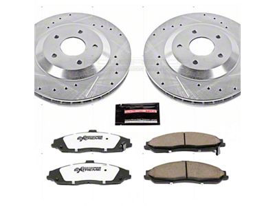 PowerStop Z26 Street Warrior Brake Rotor and Pad Kit; Front (97-04 Corvette C5)