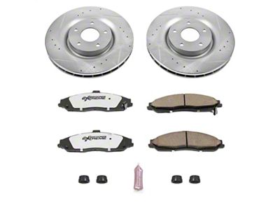 PowerStop Z26 Street Warrior Brake Rotor and Pad Kit; Front (05-09 Corvette C6 w/ Z51 Brake Package; 10-11 Corvette C6 Base w/ MagneRide; 12-13 Corvette C6 Base w/ Heavy Duty Brake Package)