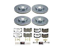 PowerStop Z26 Street Warrior Brake Rotor and Pad Kit; Front and Rear (20-25 Corvette C8 Stingray w/ Z51 Brake Package)