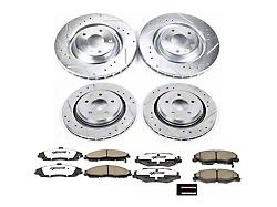 PowerStop Z26 Street Warrior Brake Rotor and Pad Kit; Front and Rear (05-09 Corvette C6 w/ Z51 Brake Package; 10-11 Corvette C6 Base w/ MagneRide; 12-13 Corvette C6 Base w/ Heavy Duty Brake Package)