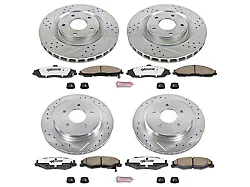 PowerStop Z26 Street Warrior Brake Rotor and Pad Kit; Front and Rear (05-13 Corvette C6 Base w/ Standard Brake Package)