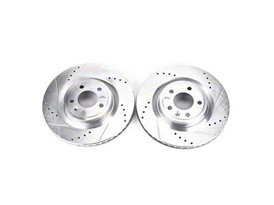 PowerStop Evolution Cross-Drilled and Slotted Rotors; Front Pair (11-14 Mustang GT w/o Performance Pack)