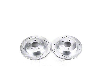 PowerStop Evolution Cross-Drilled and Slotted Rotors; Rear Pair (94-04 Mustang Cobra, Bullitt, Mach 1)