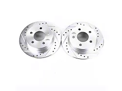 PowerStop Evolution Cross-Drilled and Slotted Rotors; Rear Pair (94-04 Mustang GT, V6)
