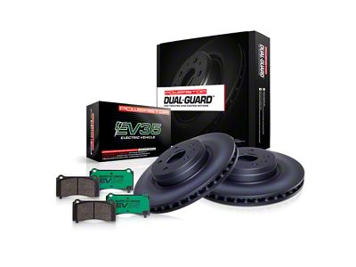 PowerStop EV35 Electric Vehicle Brake Rotor and Pad Kit; Rear (21-24 Mustang Mach-E)