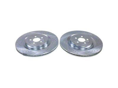 PowerStop Evolution Cross-Drilled and Slotted Rotors; Front Pair (21-26 Mustang Mach-E GT w/ Performance Pack)