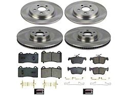 PowerStop OE Replacement Brake Rotor and Pad Kit; Front and Rear (21-25 Mustang Mach-E, Excluding GT w/ Performance Pack)
