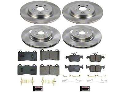 PowerStop OE Replacement Brake Rotor and Pad Kit; Front and Rear (21-25 Mustang Mach-E GT w/ Performance Pack)