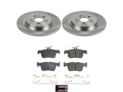 PowerStop OE Replacement Brake Rotor and Pad Kit; Rear (21-25 Mustang Mach-E)