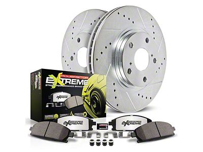 PowerStop Z26 Street Warrior Brake Rotor and Pad Kit; Front (21-26 Mustang Mach-E GT w/ Performance Pack)
