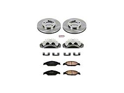 PowerStop Z17 Stock Replacement Brake Rotor, Ceramic Pad and Caliper Kit; Front (99-02 Mustang GT, V6)