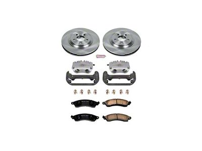 PowerStop OE Replacement Brake Rotor, Pad and Caliper Kit; Front (99-04 Mustang Cobra, Bullitt, Mach 1)