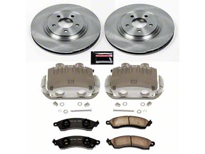 PowerStop OE Replacement Brake Rotor, Pad and Caliper Kit; Front (94-98 Mustang Cobra)