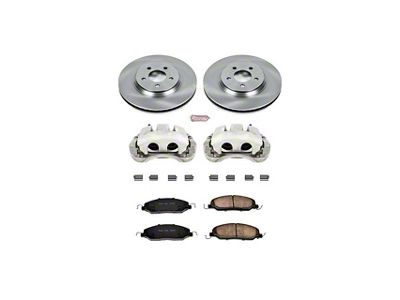 PowerStop OE Replacement Brake Rotor, Pad and Caliper Kit; Front (05-10 Mustang GT)