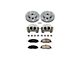 PowerStop OE Replacement Brake Rotor, Pad and Caliper Kit; Front (11-14 Mustang GT w/o Performance Pack, V6)