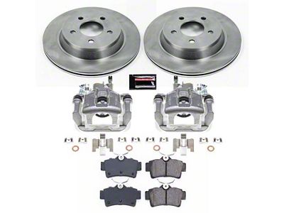 PowerStop OE Replacement Brake Rotor, Pad and Caliper Kit; Rear (94-04 Mustang Cobra, Bullitt, Mach 1)