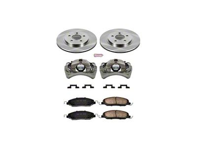 PowerStop OE Replacement Brake Rotor, Pad and Caliper Kit; Rear (05-10 Mustang GT, V6; 07-11 Mustang GT500)