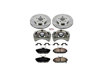 PowerStop OE Replacement Brake Rotor, Pad and Caliper Kit; Rear (11-14 Mustang GT, V6)