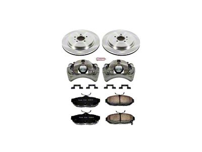 PowerStop OE Replacement Brake Rotor, Pad and Caliper Kit; Rear (13-14 Mustang GT500)