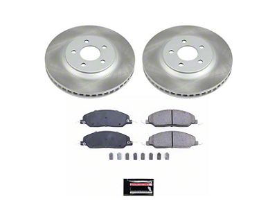 PowerStop Semi-Coated Brake Rotor and Pad Kit; Front (05-10 Mustang GT)