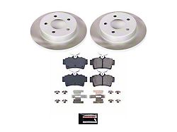 PowerStop Semi-Coated Brake Rotor and Pad Kit; Rear (94-04 Mustang GT, V6)