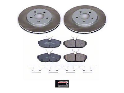 PowerStop Semi-Coated Brake Rotor and Pad Kit; Rear (2012 Mustang GT500)