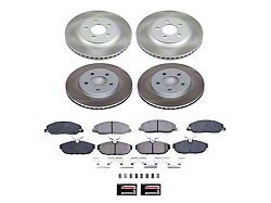 PowerStop Semi-Coated Brake Rotor and Pad Kit; Front and Rear (05-10 Mustang GT)