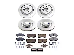 PowerStop Z17 Evolution Plus Brake Rotor and Pad Kit; Front and Rear (21-23 Mustang GT w/o Performance Pack, EcoBoost w/ Performance Pack)