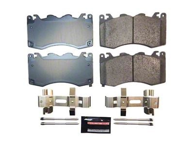 PowerStop Z23 Evolution Sport Carbon-Fiber Ceramic Brake Pads; Front Pair (24-25 Mustang GT w/ Performance Pack, Dark Horse)