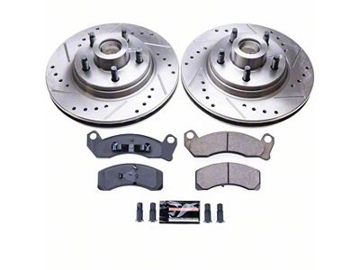 PowerStop Z23 Evolution Sport Carbon-Fiber Ceramic Brake Rotor and Pad Kit; Front (84-86 Mustang SVO)