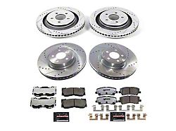 PowerStop Z26 Street Warrior Brake Rotor and Pad Kit; Front and Rear (21-23 Mustang GT w/o Performance Pack, EcoBoost w/ Performance Pack)