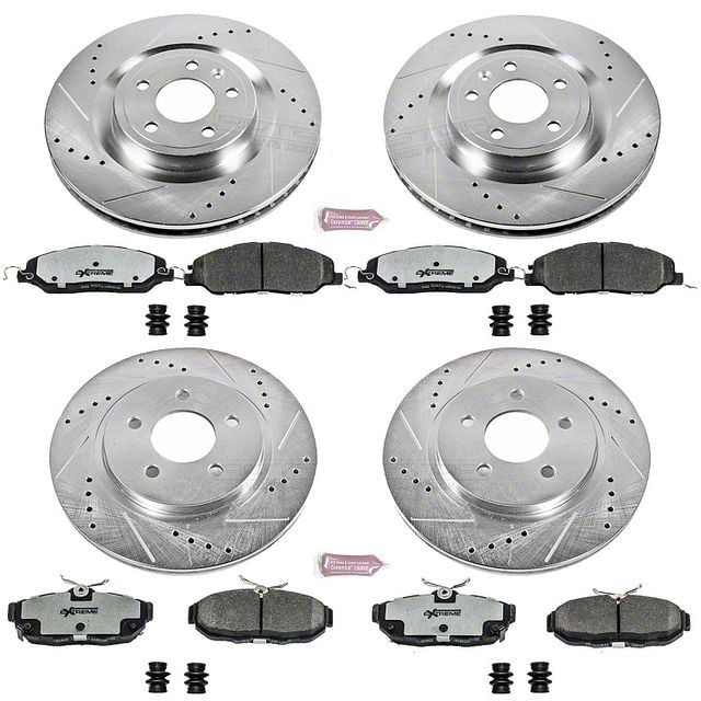 通販でクリスマス Street Z26 Mustang PowerStop Warrior Kit Pad and Rotor Brake スポーツ・フィットネス