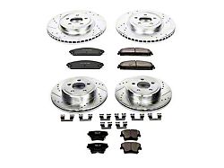 PowerStop Z23 Evolution Sport Brake Rotor and Pad Kit; Front and Rear (09-23 Challenger GT, R/T, Rallye Redline, SXT & T/A w/ Dual Piston Front Calipers; 2011 Challenger SE w/ Dual Piston Front Calipers)