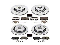 PowerStop Z23 Evolution Sport Brake Rotor and Pad Kit; Front and Rear (15-20 Mustang GT w/o Performance Pack, EcoBoost w/ Performance Pack)