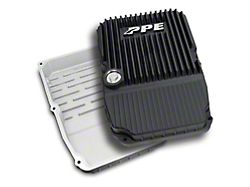 PPE Heavy-Duty Cast Aluminum Transmission Pan; Black (08-14 Challenger w/ Automatic Transmission)